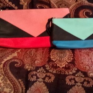 Victoria's Secret Pink, Aqua & Black Colorblock Crossbody